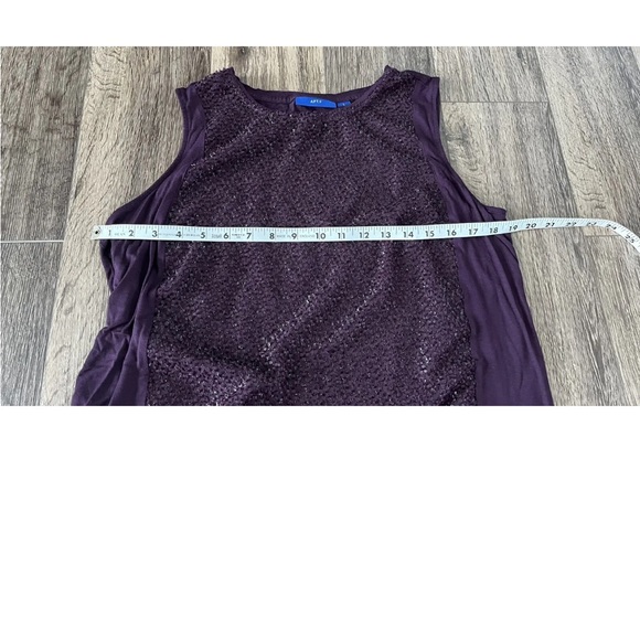 Apt 9 Women’s Dressy Tank Top Blouse, Plum Purple, Size Large - Picture 6 of 9